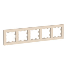 Рамка 5 постов Systeme Electric ATLASDESIGN, бежевый