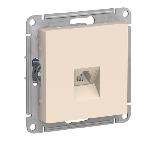 Розетка телефонная 1xRJ11 Systeme Electric ATLASDESIGN, бежевый