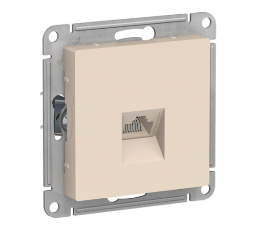 Розетка компьютерная 1xRJ45 Cat.5 Systeme Electric ATLASDESIGN, бежевый