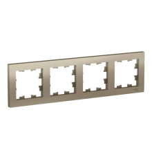 Рамка 4 поста Systeme Electric ATLASDESIGN, шампань