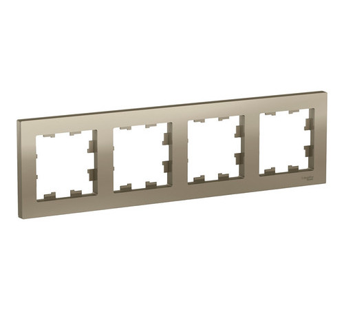 Рамка 4 поста Systeme Electric ATLASDESIGN, шампань