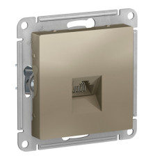 Розетка компьютерная 1xRJ45 Cat.5 Systeme Electric ATLASDESIGN, шампань