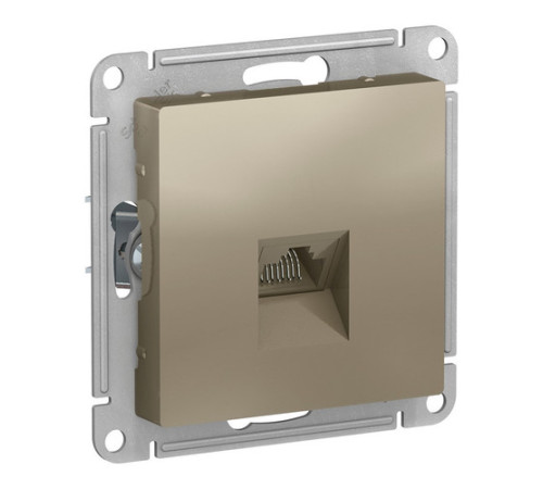 Розетка компьютерная 1xRJ45 Cat.5 Systeme Electric ATLASDESIGN, шампань