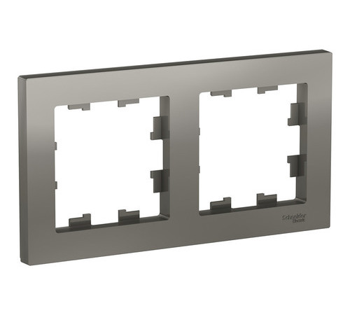 Рамка 2 поста Systeme Electric ATLASDESIGN, сталь