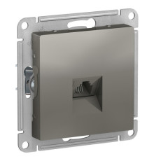 Розетка телефонная 1xRJ11 Systeme Electric ATLASDESIGN, сталь