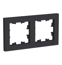 Рамка 2 поста Systeme Electric ATLASDESIGN, карбон