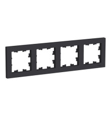 Рамка 4 поста Systeme Electric ATLASDESIGN, карбон