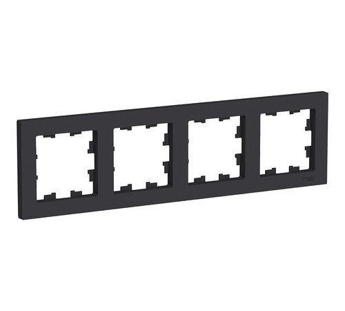 Рамка 4 поста Systeme Electric ATLASDESIGN, карбон