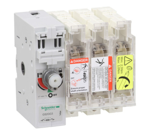 Рубильник с предохранителем Schneider Electric TeSys GS 63А 3P, 00C