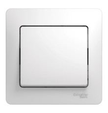 Выключатель 1-клавишный Systeme Electric GLOSSA, скрытый монтаж, белый