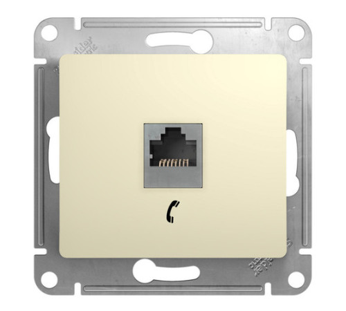 Розетка 1xRJ11 Systeme Electric GLOSSA, бежевый