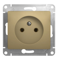 Розетка Systeme Electric GLOSSA, скрытый монтаж, без заземления, титан