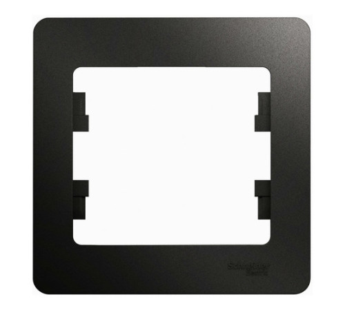 Рамка 1 пост Systeme Electric GLOSSA, антрацит