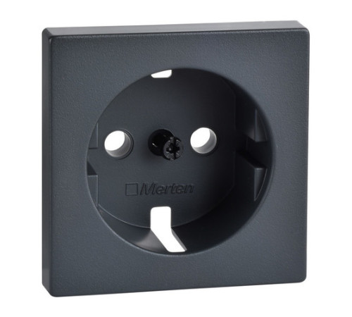 Накладка на розетку Schneider Electric MERTEN SYSTEM M, с заземлением, антрацит