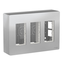 UNICA SYSTEM+ БЛОК открытой установки 3х2 АЛЮМИНИЙ