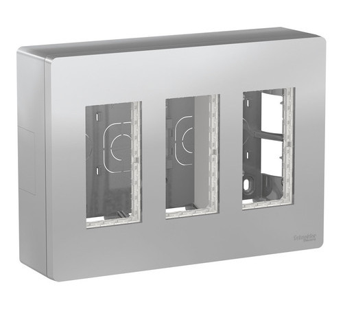 UNICA SYSTEM+ БЛОК открытой установки 3х2 АЛЮМИНИЙ