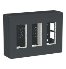 UNICA SYSTEM+ БЛОК открытой установки 3х2 АНТРАЦИТ
