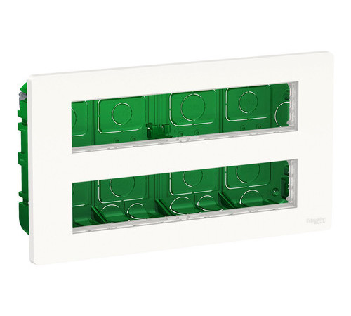 UNICA SYSTEM+ БЛОК скрытой установки 2х5 АНТИБАКТЕРИАЛЬНЫЙ