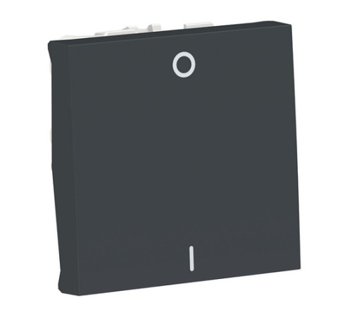 Выключатель 1-клавишный Schneider Electric UNICA MODULAR, скрытый монтаж, антрацит