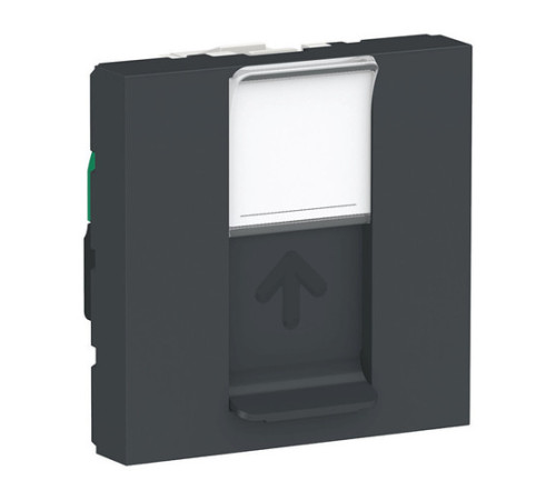 Розетка компьютерная RJ45 Cat.5 Schneider Electric UNICA MODULAR, антрацит