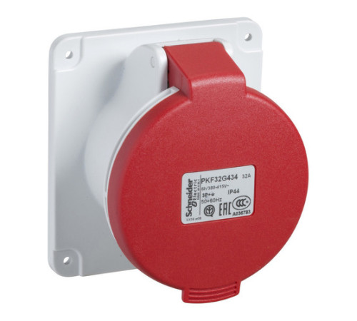РОЗ СКР УСТ ПРМ ВИНТ32А 3P+N+E IP44 380В