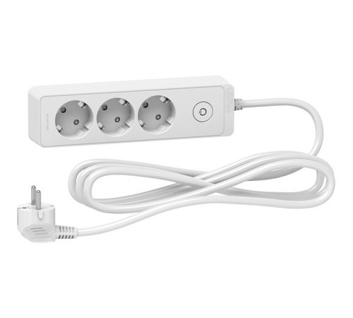 Удлинитель Schneider Electric UNICA EXTEND 3-местный, с выключателем, 3м, с заземлением, ST9433W