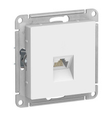 Розетка компьютерная RJ45 Cat.6 Systeme Electric ATLASDESIGN, скрытый монтаж, белый, ATN000186