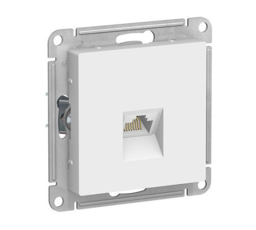 Розетка компьютерная RJ45 Cat.6 Systeme Electric ATLASDESIGN, скрытый монтаж, белый, ATN000186