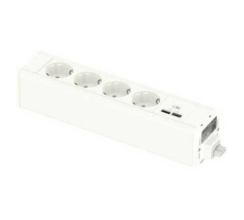 Unica System+ Блок 4хРозетка (2К+З) и 2хUSB типа A//C БЕЛЫЙ