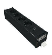 Unica System+ Блок 4хРозетка (2К+З) и 2хUSB типа A//C АНТРАЦИТ