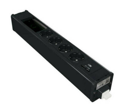 Unica System+ Блок 4хРозетка (2К+З) + 2xUSB A//C + место (45х90) под VDI АНТРАЦИТ