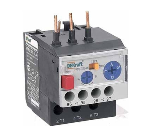 Реле перегрузки электротепловое DEKraft РТ-03 11-15А, класс 10A, 23116DEK