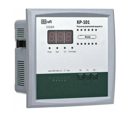 Регулятор реактивной мощности 380В, 6 ступеней, КР-101 DEKraft