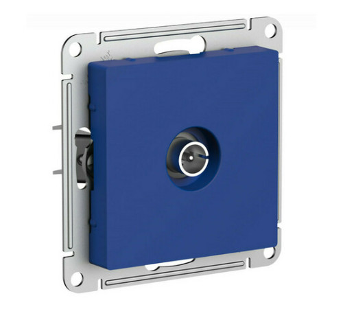 Розетка TV Systeme Electric ATLASDESIGN, оконечная, скрытый монтаж, аквамарин, ATN001193