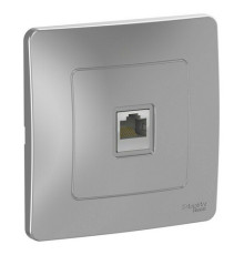 Розетка компьютерная RJ45 Systeme Electric BLANCA, скрытый монтаж, алюминий, BLNIS045003