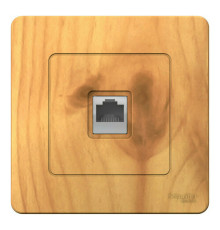 Розетка телефонная RJ11 Systeme Electric BLANCA, скрытый монтаж, ясень, BLNIS011005