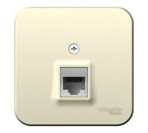 Розетка телефонная RJ11 Systeme Electric BLANCA, открытый монтаж, молочный, BLNIA011002