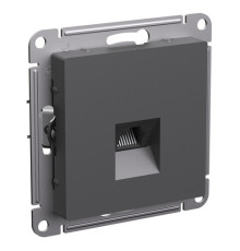 Розетка компьютерная RJ45 Systeme Electric ATLASDESIGN, скрытый монтаж, базальт, ATN001483