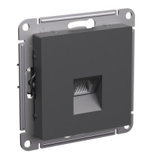 Розетка компьютерная RJ45 Systeme Electric ATLASDESIGN, скрытый монтаж, базальт, ATN001486