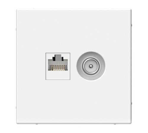 Розетка ТВ+компьютерная TV+RJ45 Systeme Electric ARTGALLERY, скрытый монтаж, белый