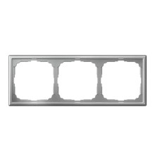 Рамка 3 поста Systeme Electric ARTGALLERY, алюминий