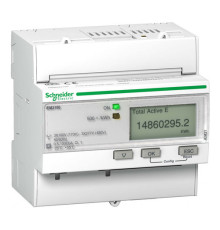 Счетчик электроэнергии однотарифный Schneider Electric Acti9 трехфазный 63(63)А, ЖКИ, кл.т. 1, A9MEM3100R