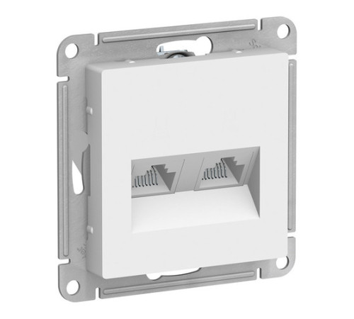 Розетка компьютерная 2xRJ45 Cat.5 Systeme Electric ATLASDESIGN, белый