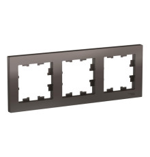 Рамка 3 поста Systeme Electric ATLASDESIGN, мокко