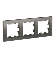 Рамка 3 поста Systeme Electric ATLASDESIGN, сталь