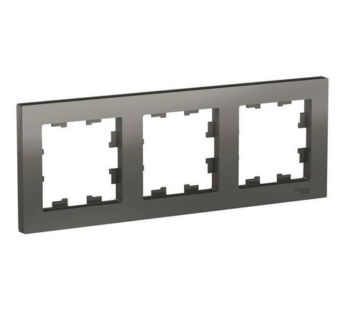 Рамка 3 поста Systeme Electric ATLASDESIGN, сталь