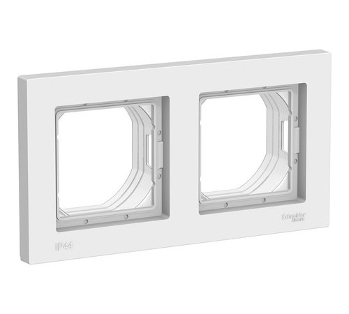Рамка 2 поста IP44 Systeme Electric ATLASDESIGN, белый