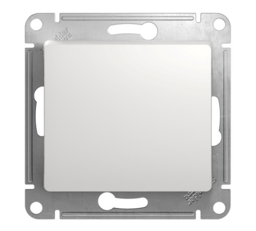 Выключатель 1-клавишный Systeme Electric GLOSSA, скрытый монтаж, белый