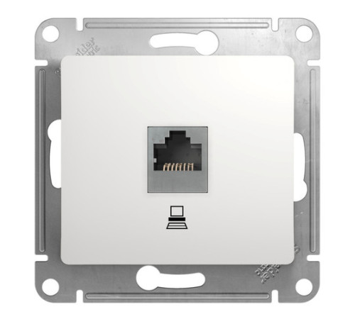 Розетка 1xRJ45 Cat.5 Systeme Electric GLOSSA, белый