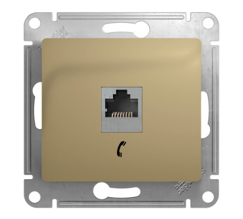 Розетка 1xRJ11 Systeme Electric GLOSSA, титан